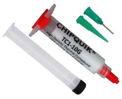 CHIP QUIK TC1-10G Heat Sink Compound, Thermally conductive, High Density, Syringe, 10 g