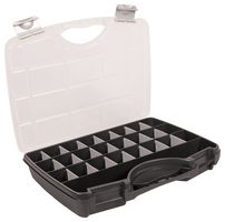 RAACO 715355 Tool Case, A45, 21 Dividers, Black/Silver, 51 mm Height, 312 mm Width, 238 mm Depth