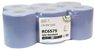 DURATOOL D02307 Centrefeed Blue Roll 2ply 150m, 6 Pack