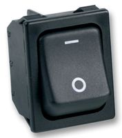 TE CONNECTIVITY - ALCOSWITCH 1634201-3 Rocker Switch, Off-On, DPST, Non Illuminated, Panel Mount, Black, PRF Series