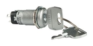 NKK SWITCHES SK12ADW01 Keylock Switch, On-On, SPDT, SK Series, 2 Position, Solder, 3 A