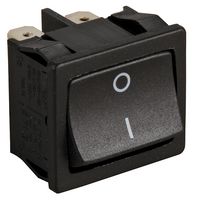 MARQUARDT 1802.1108 Rocker Switch, Off-On, DPST, Non Illuminated, Panel Mount, Black, 1800 Series