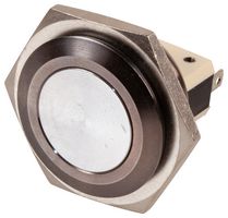 BULGIN LIMITED MPB038 Vandal Resistant Switch, 25.8 mm, SPDT, Momentary, Flush, Natural
