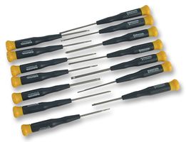 DURATOOL D00292 Screwdriver, Precision Set, 15 Pieces of Slotted, Phillips, Torx Screwdrivers