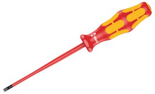 WERA 05006440001 Screwdriver, Slotted, 3.5 mm Tip, 100 mm Blade, 181 mm Overall