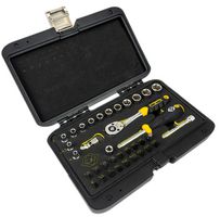 CK TOOLS T4660 Sure Drive Socket Set, 36Pcs Of Sure 1/4" Sockets & Bits