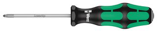 WERA 355 PZ1 X 80 Screwdriver, Pozidriv, PZ1, 178mm Overall Length, 80mm L Blade