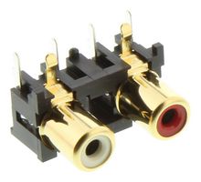 SWITCHCRAFT/CONXALL PJRAN2X1U01AUX CONNECTOR, 2 POS RA JK R-W GOLD