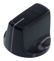 DAVIES MOLDING 1510BC CONTROL KNOB, TPE, D SHAFT, 19.1MM
