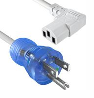 QUALTEK ELECTRONICS 240003-06 POWER CORD, NEMA 5-15P-R/A IEC C13, 120"