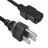 QUALTEK ELECTRONICS 312016-01 POWER CORD, NEMA 5-15P-IEC C13, 79"