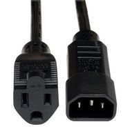 EATON TRIPP LITE P002-001-10A POWER CORD, IEC C14/NEMA 5-15R, 1FT, 10A