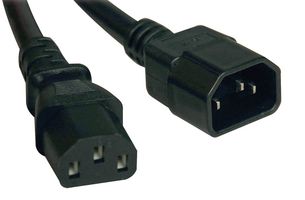EATON TRIPP LITE P004-001 POWER CORD, IEC C14/IEC C13, 1FT, 10A