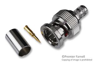 AMPHENOL RF 031-71008-RFX RF/COAXIAL, BNC PLUG, STRAIGHT, 75 OHM,