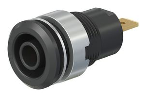 STAUBLI 23.3000-21 4MM BANANA JACK, SCREW MOUNT, QC TAB, 24