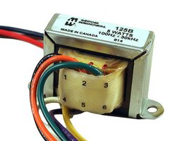 HAMMOND 125C AUDIO FREQ XFMR, 1:6, 25KOHM/15 OHM, 8W