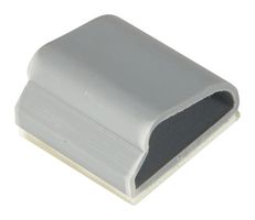 ESSENTRA COMPONENTS KKD-4-RT CABLE CLAMP, ADHESIVE, GRAY, PVC
