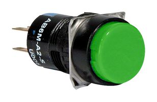 IDEC AB6M-M1P-G PUSHBUTTON SW, SPDT, 1A, 120V, SOLDER/QC