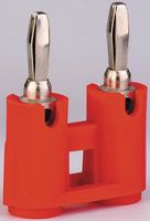 JOHNSON - CINCH CONNECTIVITY 108-0252-001 DOUBLE BANANA PLUG, 15A, SCREW, RED