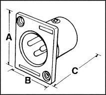 ITT CANNON XLR-3-32-F77 CONNECTOR, XLR, JACK, 3 POSITION