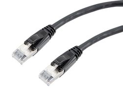 L-COM TRD626ASR-BLK-7F ENET CABLE, CAT6A, RJ45 PLUG-PLUG, 7FT