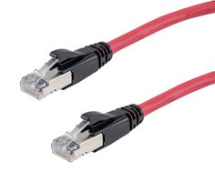 L-COM TRD626ASR-RED-7F ENET CABLE, CAT6A, RJ45 PLUG-PLUG, 7FT
