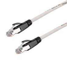 L-COM TRD626ASR-WHT-7F ENET CABLE, CAT6A, RJ45 PLUG-PLUG, 7FT