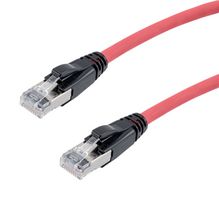 L-COM TRD626ASZ-RED-7F ENET CABLE, CAT6A, RJ45 PLUG-PLUG, 7FT