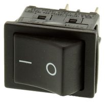 E-SWITCH R5ABLKBLKFF0. ROCKER SWITCH,DPST,OFF-NONE-ON,20A,250V
