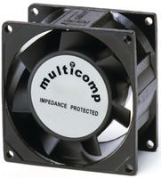 MULTICOMP MC19700 AXIAL FAN, 80MM x 80MM x 38MM, 115VAC, 1