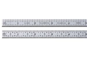 STARRETT C305R-6 FLEXIBLE RULE, STEEL, 6INX0.5IN