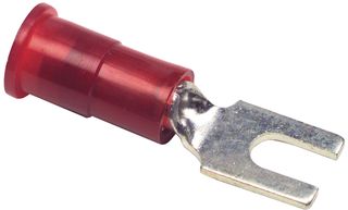MULTICOMP CBS-DY-1808 TERMINAL, SPADE/FORK, #8, CRIMP, RED