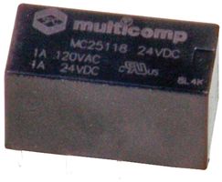 MULTICOMP PRO MC25133 RELAY, SIGNAL, DPDT, 120VAC, 24VDC, 1A