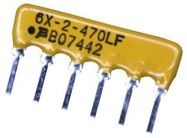 BOURNS 4606X-102-470LF. RESISTOR, ISO RES N/W 3, 47OHM, 1OHM, SI