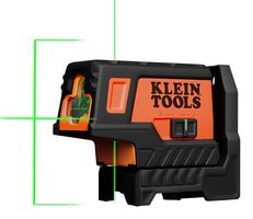 KLEIN TOOLS 93MCLPG CRS GRN LASER LEVEL, W/PLUMB SPOT, 530NM