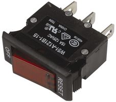 TE CONNECTIVITY - POTTER&BRUMFIELD W51-A121B1-15 CIRCUIT BREAKER, THERMAL, 1P, 125V, 15A