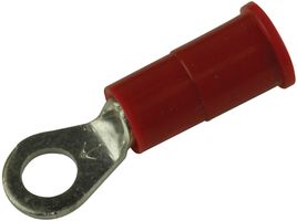 3M 94725 TERMINAL, RING TONGUE, #6, CRIMP, RED