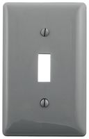 HUBBELL WIRING DEVICES NP1GY WALL PLATE, 1 GANG, GREY