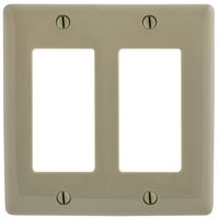 HUBBELL WIRING DEVICES NP262I WALL PLATE, 2 GANG, IVORY