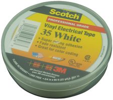 3M 35 WHITE (3/4X66FT) TAPE, INSULATION, PVC, WHITE 0.75INX66FT