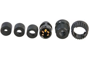 SWITCHCRAFT/CONXALL 6282-5PG-3DC CIRCULAR CONNECTOR PLUG, SIZE 20, 5 POSITION, CABLE