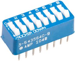 TE CONNECTIVITY - ALCOSWITCH 3-5435640-9. SWITCH, DIP, 8 POSITION, SPST, RAISED RO