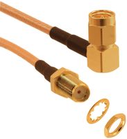 AMPHENOL RF 135111-01-12.00 COAXIAL CABLE ASSEMBLY, RG-316, 12IN, BLACK