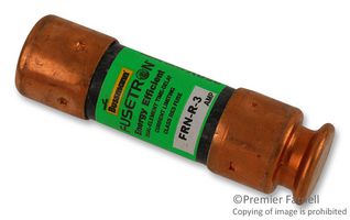 EATON BUSSMANN FRN-R-3 FUSE, 3A, 250V, TIME DELAY