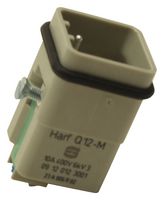 HARTING 09120123001. RECTANGULAR INSERT, PLUG, 3A, 12 POS