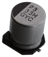 NICHICON GYC1H330MCQ1GS CAP, 33UF, 50V, ALU ELEC, HYBRID, SMD