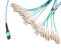 L-COM MPM24OM4-SCZ-1 FIBRE CORD, MPO PLUG-SC, MM, 1M