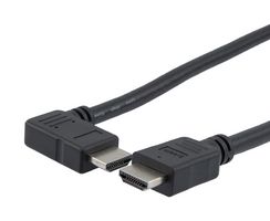 L-COM HD21PRAL-MM-BLK-2M HDMI 2.1 CABLE, M/RA-LEFT-M, PVC, BLK, 2.0M