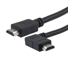 L-COM HD21PRAR-MM-BLK-05M HDMI 2.1 CABLE, M/RA-RIGHT-M, PVC, BLK, 0.5M