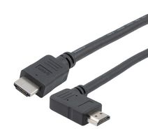 L-COM HD21ZRAR-MM-BLK-3M HDMI 2.1 CABLE, M/RA-RIGHT-M, LSZH, BLK, 3.0M 52AK0513